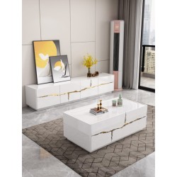 TABLE BASSE 92641 BLANC DORE 92641-TB
