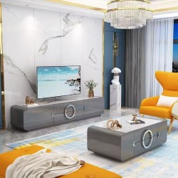 TABLE BASSE 92754 GRIS ARGENT 92754-TB