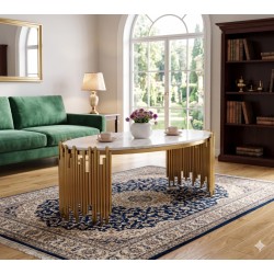 TABLE BASSE DOREE 335 OVALE 335-TB