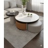 TABLE BASSE/2 800 × 800 500 × 500 AVEC 4 TABOURET CC18-TB