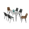 TABLE BLANC MARBRE C128 1300 × 700 TABLE-C128