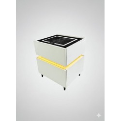 TABLE DE CHEVET BLUTOOTH ET HP BLANC G91 G91-TDC