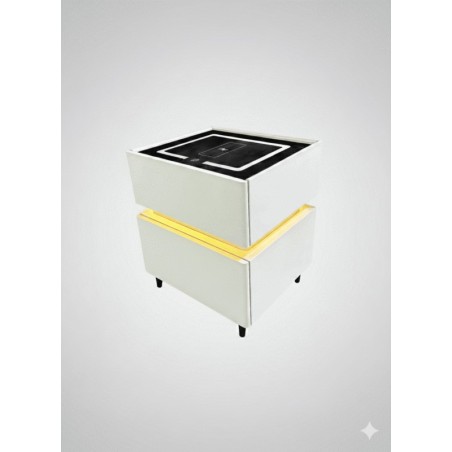 TABLE DE CHEVET BLUTOOTH ET HP BLANC G91 G91-TDC