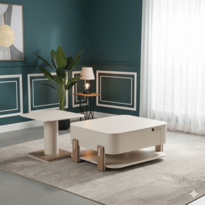 TABLE BASSE 800 X 700 X 390 520 X 520 X 460 B70