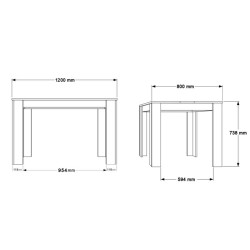 TABLE RECTANGLE FR-21-SA TABLE-FR21-SA
