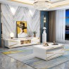 TABLE TV 90303 BLANC DORE 90303-TV