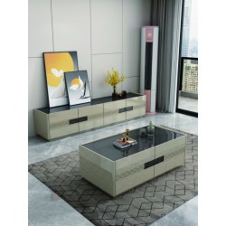 TABLE TV 92494 2000 × 400 × 450 BEIGE TABLETV-92494