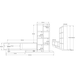 TABLE TV AVEC COLONNE BE1-SA BE1-SA-TV