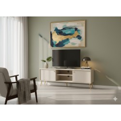 TABLE TV ROSE SAND 156,2 × 89,2 × 40,5 ROSE-TV