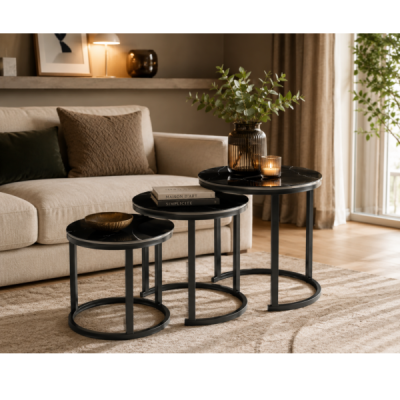 TABLE BASSE / 3 GIGOGNE 19B 50 + 45 + 40