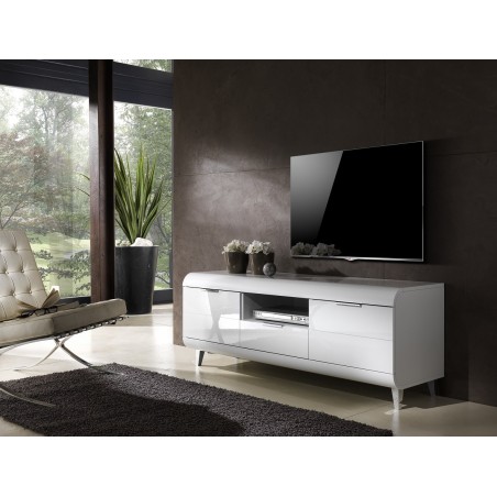 TABLE TV VEGA 2P/1T BLANC VEGA-TV