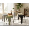 TABOURET PLASTIQUE C001 CARRE NOIR/MARRON /VERT/JAUNE/GRIS TAB-C001