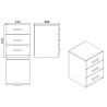 TIROIR POUR BUREAU VO3-OB TIR-VO3-OB