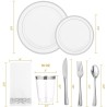 VAISSELLE LAVABLE ROSE GOLD 175PCES AVEC SERVIETTES VAIS-ROSE GOLD-175PCES