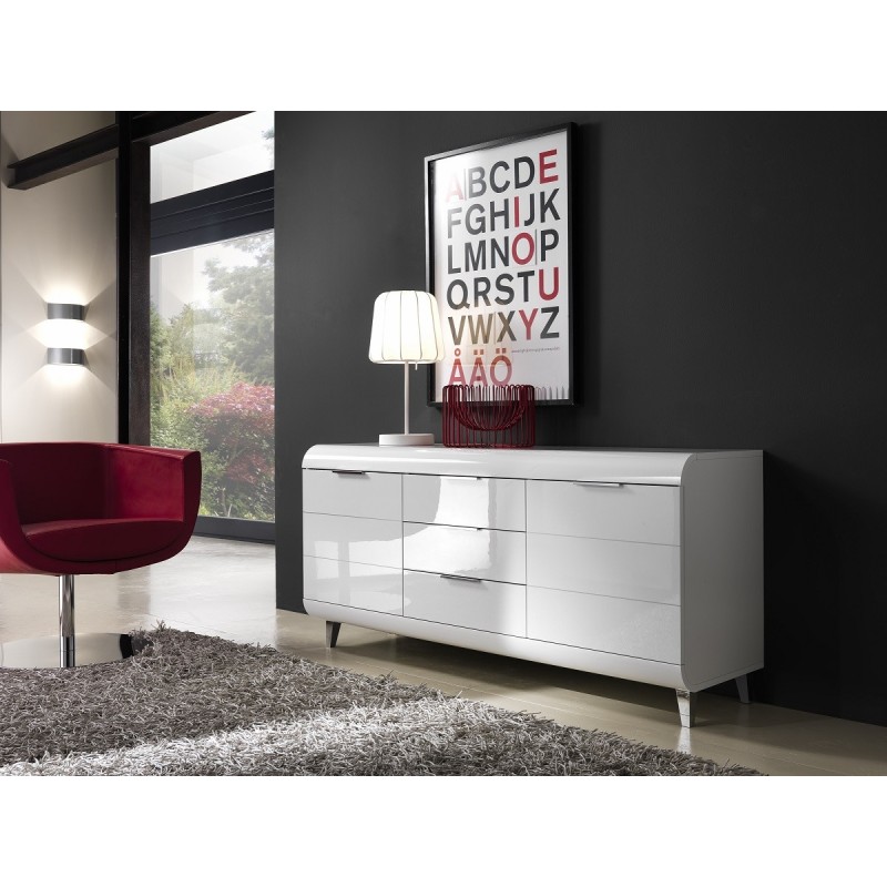 VEGA BUFFET 2P/3T BLANC VEGA-BUFFET
