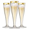VERRES FLUTE ROSE GOLD/DOREE 135ML /PQT DE 10PCES VERRE*FLUTE
