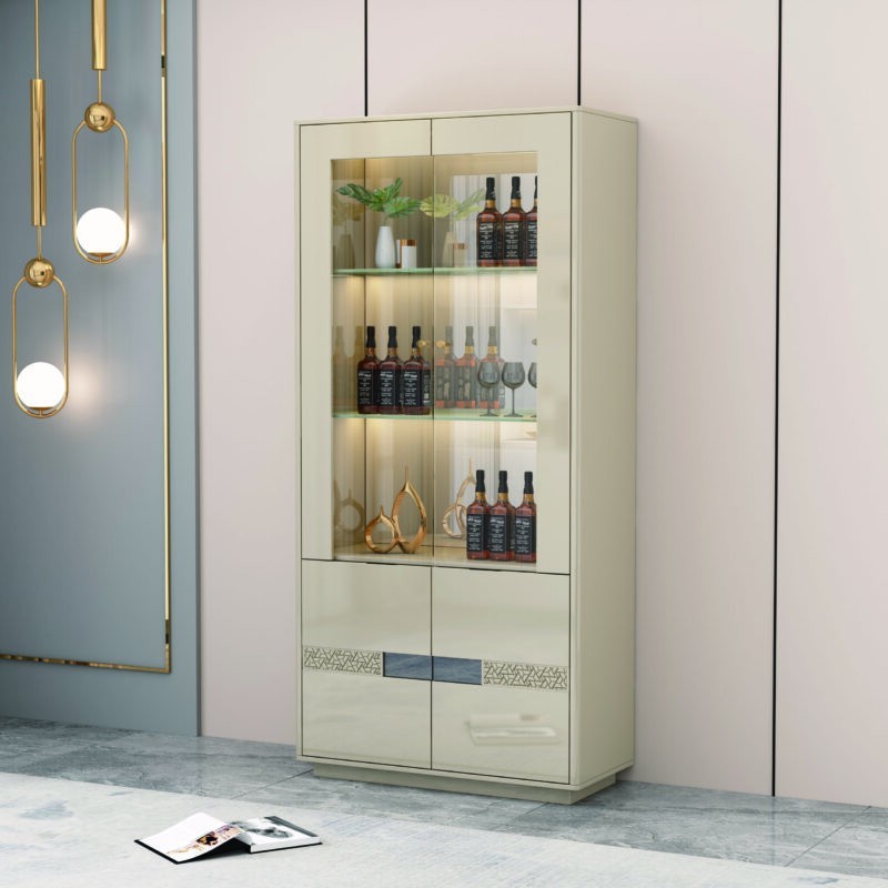 VITRINE BEIGE 900 × 400 × 1900 92497 VITR-92497