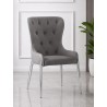 CHAISE 12217 620 × 600 × 970 GRISE/ARGENT CHAISE-12217