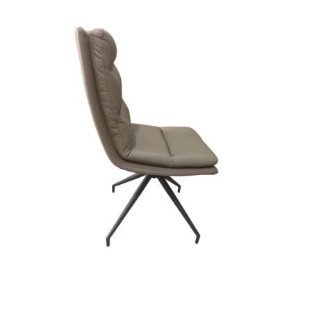 CHAISE CUIR PIVOTANTE CY532 CAFE CHAISE-CY532