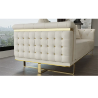 SALON 3 + 3 + 1 BEIGE DORÉ NOIR VANESA