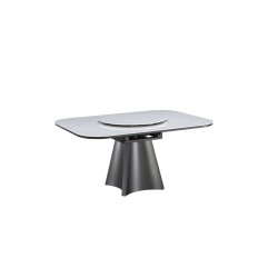 TABLE A MANGER EN PIERRE DE CRYSTAL 1200 × 1200-1550 × 750 CT164 TABLE-CT164