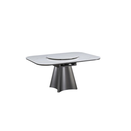 TABLE A MANGER EN PIERRE DE CRYSTAL 1200 × 1200-1550 × 750 CT164 TABLE-CT164