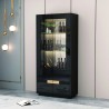 VITRINE NOIRE 900 × 400 × 1900 92502 VITR-92502