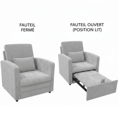 FAUTEUIL CONVERTIBLE 80 X 85 X 80