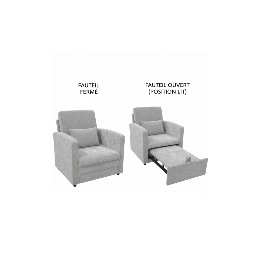 FAUTEUIL CONVERTIBLE 80 X 85 X 80