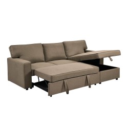 CANAPE LIT D'ANGLE BONO REVERSIBLE DARK BROWN BONO-28DBRO