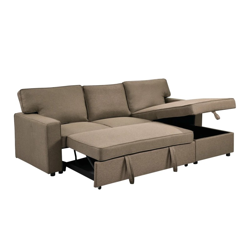 CANAPE LIT D'ANGLE BONO REVERSIBLE DARK BROWN BONO-28DBRO