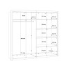 CHAMBRE A COUCHER 1600 × 200 JULIETA LIT+2TDC+COIFFEUSE+ARMOIRE CHAMBRE-JULIETTA