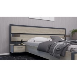 CHAMBRE A COUCHER 1600 × 200 LILA LIT+2TDC+COIFFEUSE+ARMOIRE CHAMBRE-LILA