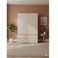 Armoire  6P/2T C24-4 MDF/METAL Gris foncé