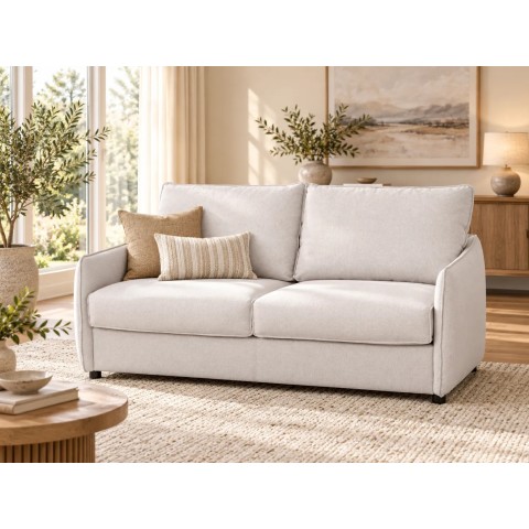 LAURA MISTY GREY CANAPE CONVERTIBLE 2 PLACES 187 × 100 × 90CM LAURA-80MISTYGR