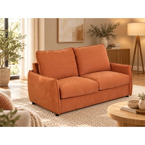 LAURA TERRACOTTA CANAPE CONVERTIBLE 2 PLACES 187 × 100 × 90CM LAURA-09TERRA