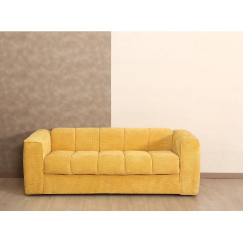 STELLA JAUNE CANAPE CONVERTIBLE 3 PLACES 209 × 99 × 70CM STELLA-10YELLOW