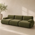 CANAPE MODULAIRE MODERNE 3 PLACES COMPRESSÉ 280X100X72 CM VERT