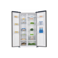 RÉFRIGÉRATEUR AMÉRICAIN DEROSSO 502 L NO FROST VERRE NOIR DRK-SBS