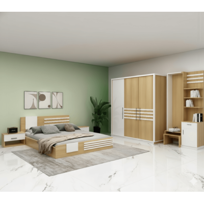 CHAMBRE A COUCHER UL25BE0040 LIT160/2CHEVET/COIF +ARMOIRE