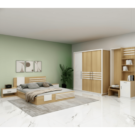 CHAMBRE A COUCHER UL25BE0040 LIT160/2CHEVET/COIF +ARMOIRE