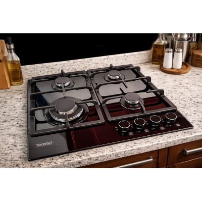 DEROSSO - PLAQUE 4G 60C GF - AL+S - VERRE/NOIR.
