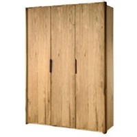 Armoire MALINA 3P/T BOIS TEAK (2 COLIS) SHBR32_1013_NC