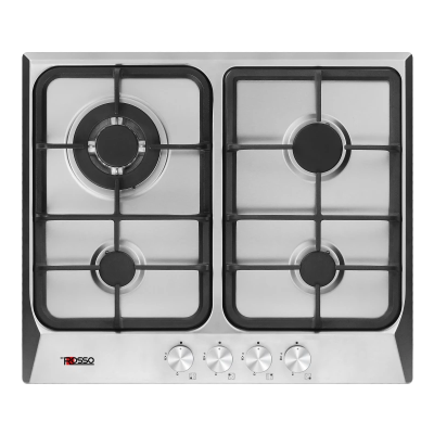 Plaque de cuisson 4 feux Gaz DEROSSO - 60C - INOX FONTE + WOX