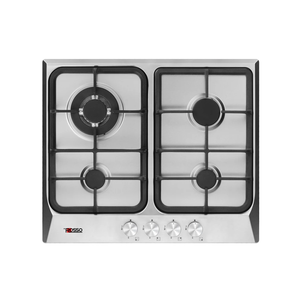 Plaque de cuisson 4 feux Gaz DEROSSO - 60C - INOX FONTE + WOX