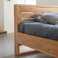 Lit MALINA 90X190 BOIS - TEAK (3COLIS) SHBR32_3675_NC