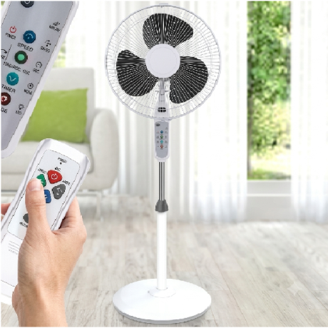 Ventilateur sur pied 7LINE 40CM AVEC TELECOMMANDE BLANC F1606