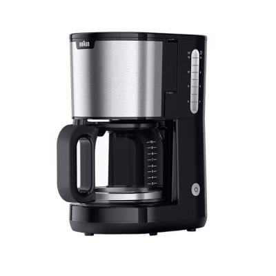 Braun OptiBrew 10T Cafetiere - Inox/Noire Aromacarafe