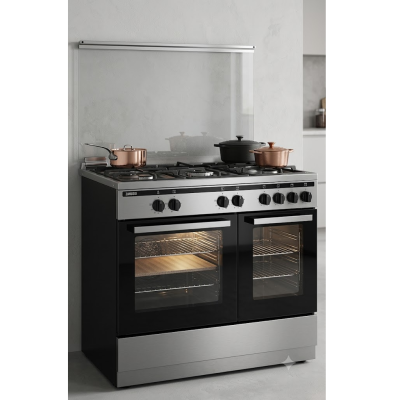 Cuisinière butanette BELFORD 5G 90X60 BTE COMPART GAZ FZ INOX BF-502I