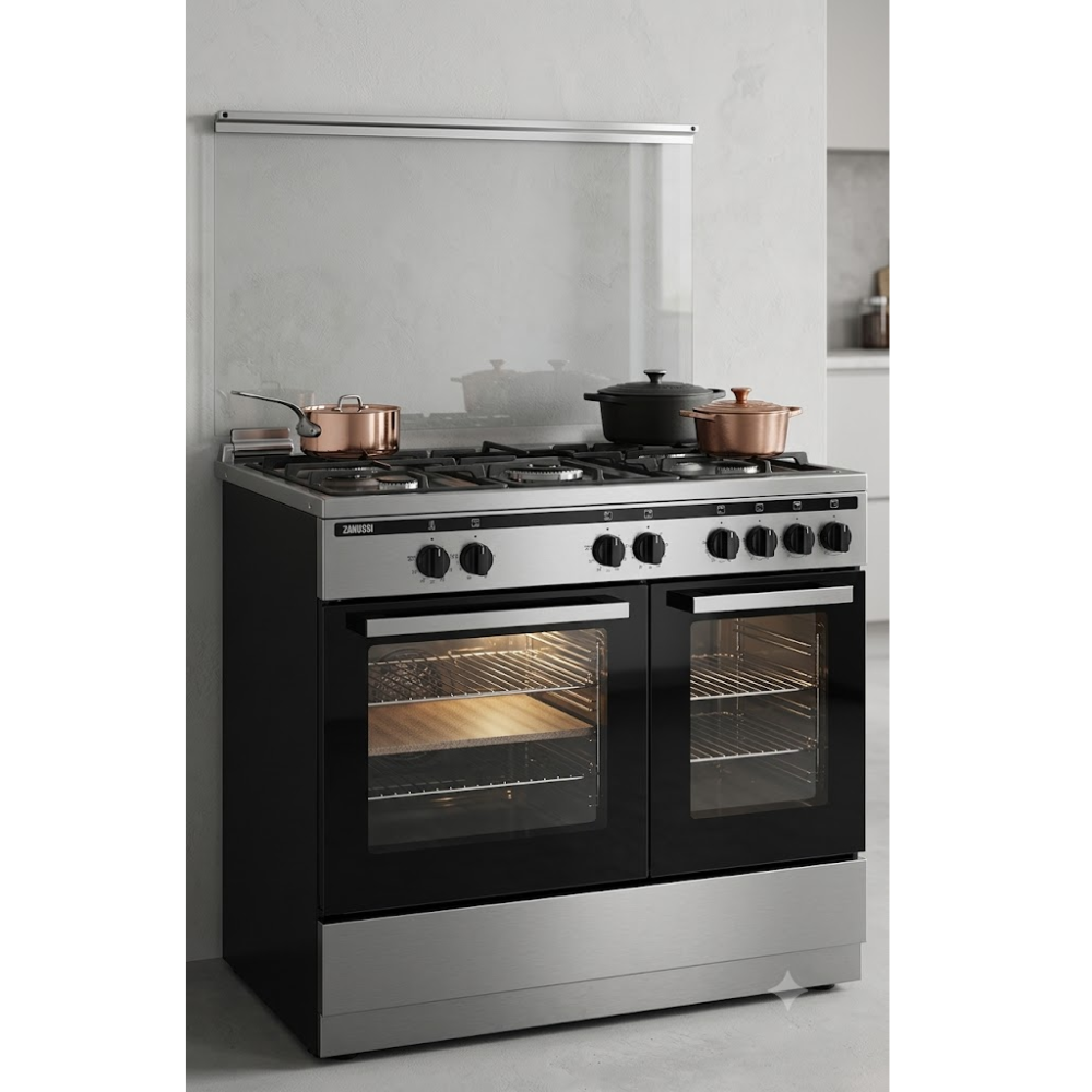 Cuisinière butanette BELFORD 5G 90X60 BTE COMPART GAZ FZ INOX BF-502I